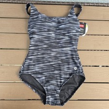 TYR Women's Durafast Elite Fizzy Scoop Neck Controlfit 1 Piece Swim Sz 8 New
