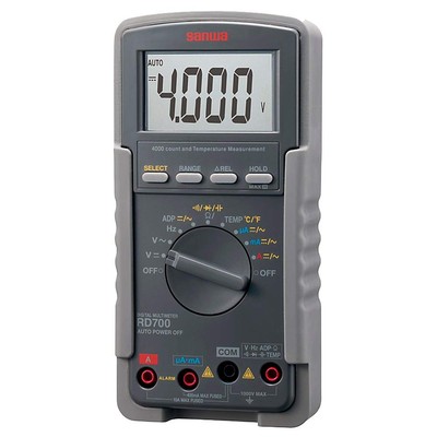 Sanwa RD700 Digital Multimeter 4000 Count Temp Freq Capacitor Test Japan Made