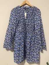 J. Crew | Tiered Tie-front Beach Dress In Cobalt Floral Cotton Voile