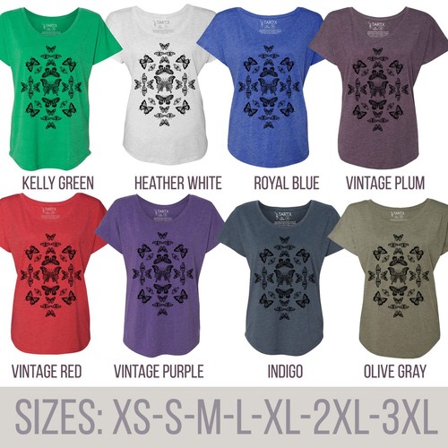 Butterfly Effect Tri-Blend Dolman T-Shirt XS-3XL - 第 4/18 張圖片