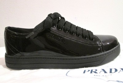 prada milano sneakers black