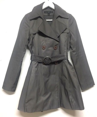Via Spiga Trench Coat Via Spiga Cotton Gunmetal Trench Coat Womens