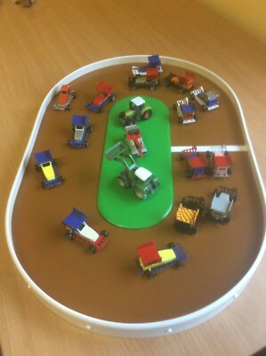 Small Shale Toy Car Race Track Stock Car Brisca Banger Oval Speedway  Nascar UK