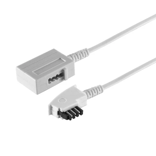 TAE Telefon Verlängerung Verlängerungskabel TAE F Stecker > F+N Buchse weiß 10 m
