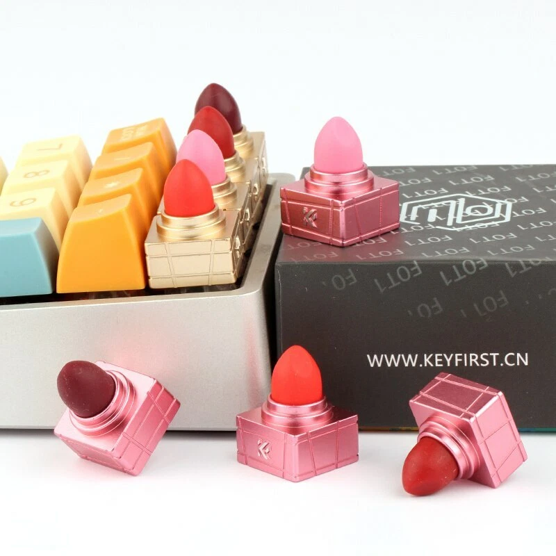 1 Piece Keyfirst Lipstick Keycap Silicone & Aluminum Alloy Personalized Key Cap - Image 3 of 4