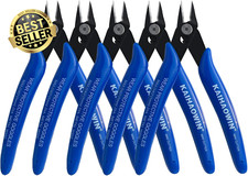 5 Pack Micro Wire Cutters 5" Precision Mini Flush Nippers for Electronics Crafts