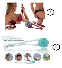 Eincremehilfe Hydas Handgriff Reise Rückencremer Massage weiß bordeaux + SET-Akt