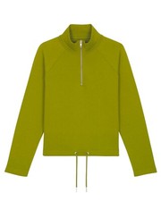 Women's Cropped Sweat Women's Half Zip High Neck Sweatshirt