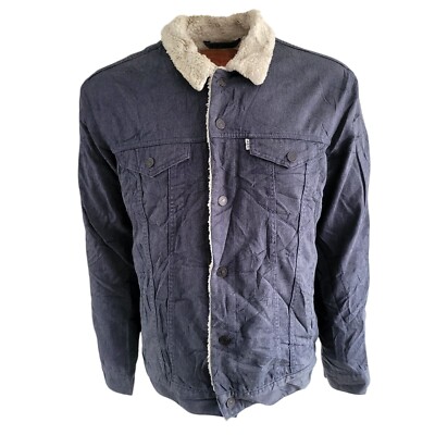 Levi's Sherpa Trucker Jacke XL - Dark Canvas Fleece gefüttert