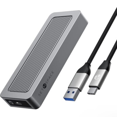 SATA Enclosure 4T, Tool-Free M.2 Enclosure, 6GBPS, Aluminum SSD  