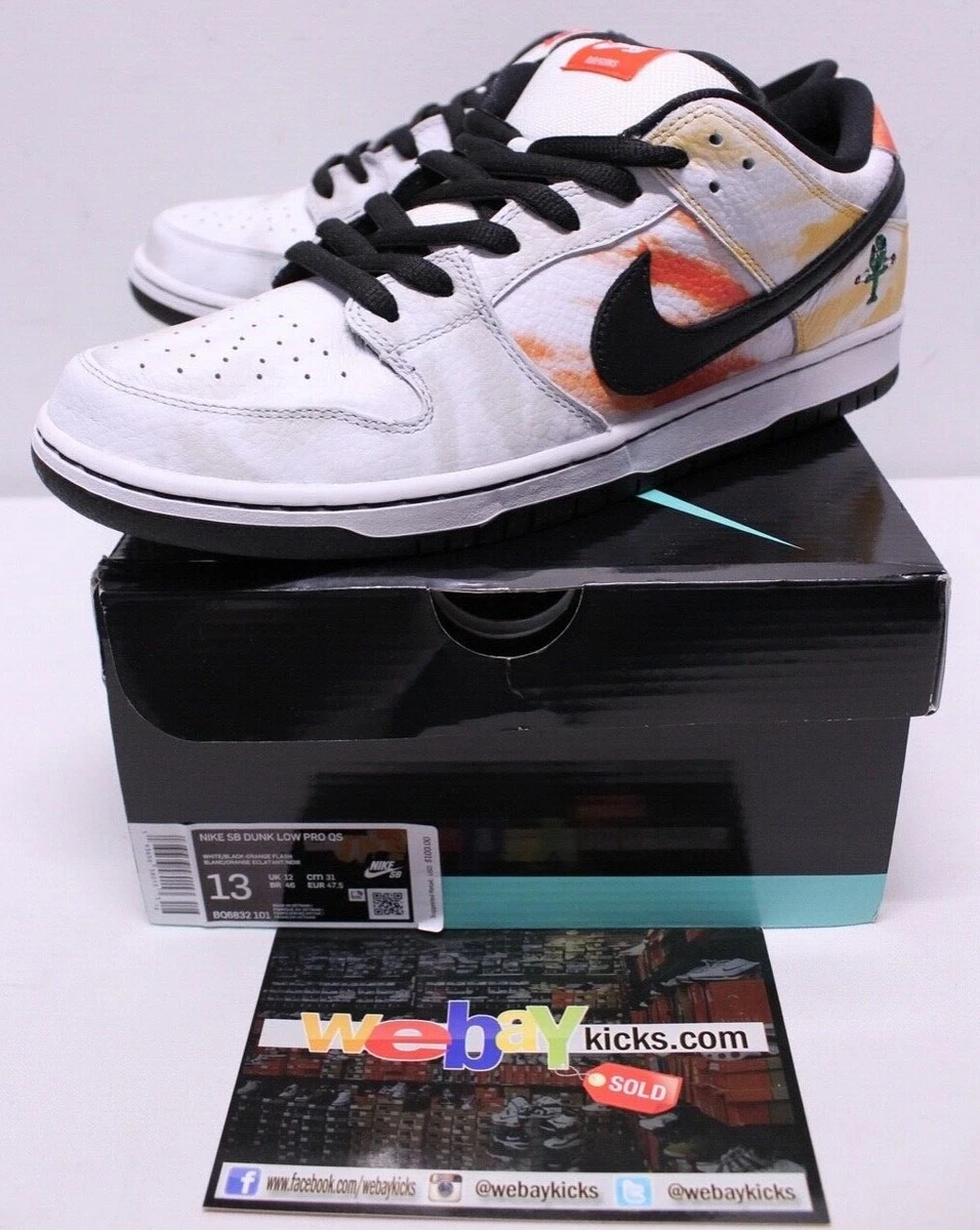 Nike Air Dunk Low SB Pro QS Ray Gun White Black Sneakers Mens Size 13 BQ6832 101