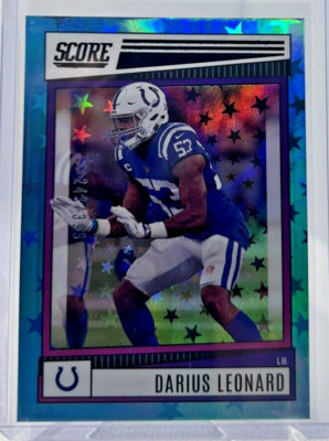2022 Panini Score Football Blue Stars Darius Leonard #14 Indianapolis Colts /399