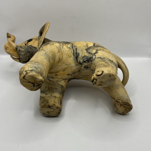 Crushed Oyster Shell Elephant Figurine - Single Elephant - 9” Long by 7" Tall - Picture 13 of 24
