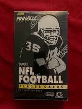 1991 Pinnacle Premiere Edition football sealed wax box / 36 packs / Montana 