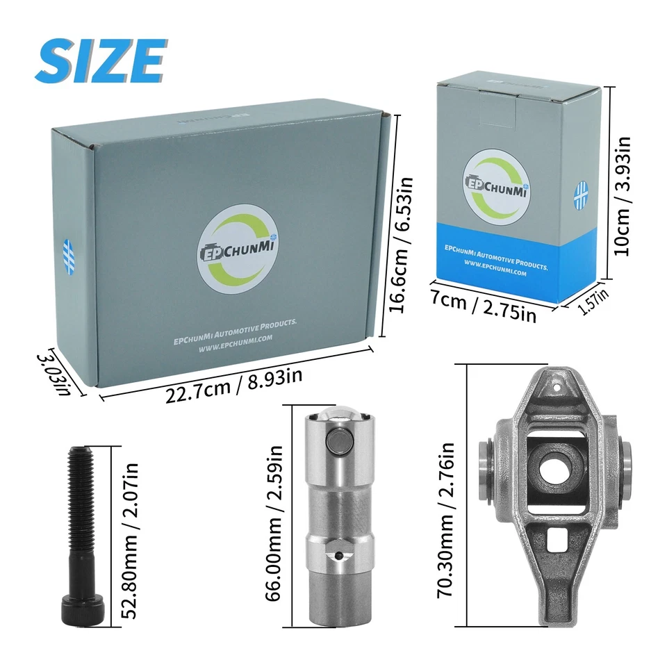 Elevadores de rodillos hidráulicos EPChunMi y brazos basculantes para GMC Chevy LS1 LS2 LS6 (8 piezas) Foto 4 de 4