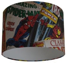 Marvel Comic Strip - Amazing Spider-man - Iron Man Handmade Wallpaper Lampshade 