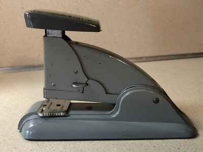 Vintage Art Deco Grey Swing-Line Speed Stapler #3 w/2 Position Anvil Working USA