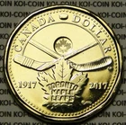 BU Canada 2017 Toronto Maple Leafs Centennial 1917-2017 $1 dollar loonie coin