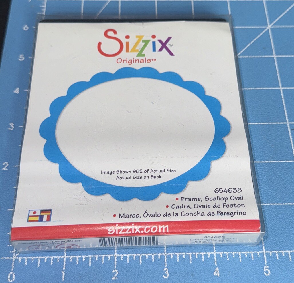 Sizzix Originals Large Die Frame, Scallop Oval 654638 Scrapbooking