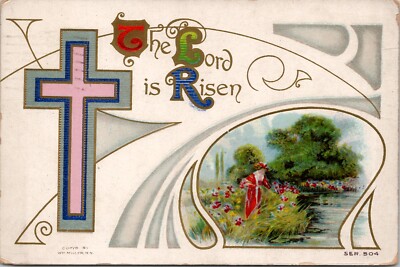 The Lord is Risen Religious Vintage Postcard spc5