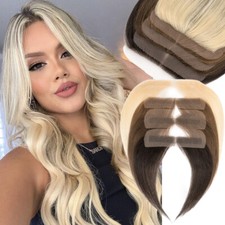 REMY 100 Human Hair Piece Patch Lace Hand Tied Front Hairline Cover Up Topper