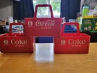 Lot 3 Vintage Coke Coca Cola Plastic 8 Pk 1 Pint Bottle Red Holder Carrier