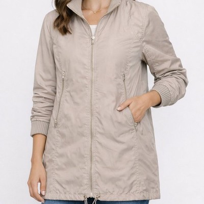 E3 by Etcetera Women s Beige Windbreaker Jacket   Size 4