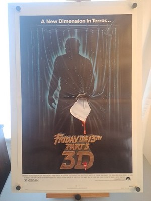 FRIDAY THE 13TH PART 3 3D original 1982 27x41 one sheet movie poster