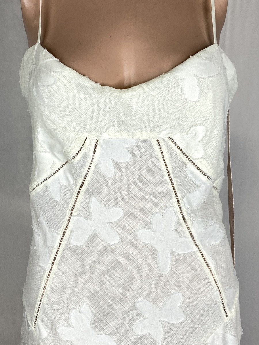 slim fit dress slacks House of CB Seren Vintage Cream Floral Lace Back Maxi Dress