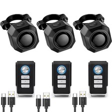 3 Set 110dB Loud Vibration Alarm Security System with Remote Long Range Control