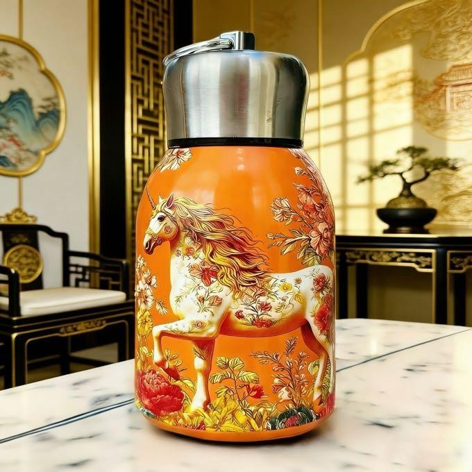 Hermès VIP Gift Horse Motif Insulated Bottle 300ml SUS316