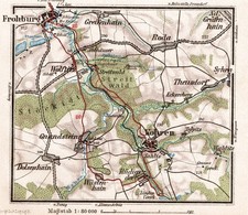 Kohren-Salis +Historische Umgebungskarte von 1906+ Frohburg, Roda, Gnandstein