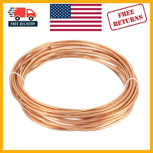 Soft Coil Copper Refrigeration Tube 16 Ft, 7/64" OD x 1/16" ID for Custom Bends