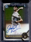 2022 Bowman Draft Jacob Misiorowski Chrome Auto 1st Prospect #CDA-JMI Brewers