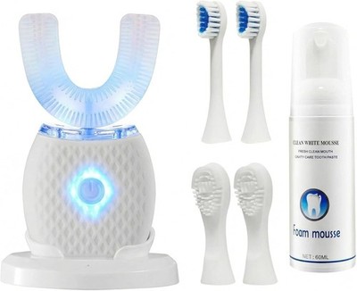 U-Shaped Electric Toothbrush for Adults, 360° Hands-Free Sonic Teeth Cleaner ...