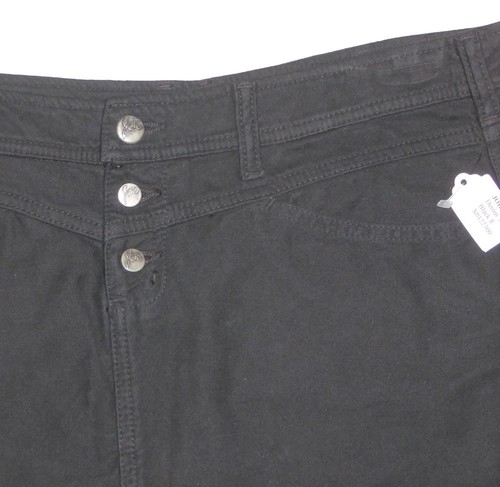 JOIE Womens 8 Soft DENIM 3 BUTTON STRAIGHT SKIRT Black MINT! 8 - Picture 3 of 4