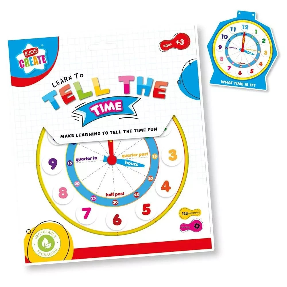 Montessori Educational Clock for Kids Age 3+ – Learn to Tell Time, Preschool Toy