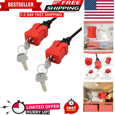 #ad Plug Lock Electrical Cord Plug Lockout Device for Electrical Cord 2 Pack Plug L $15.47