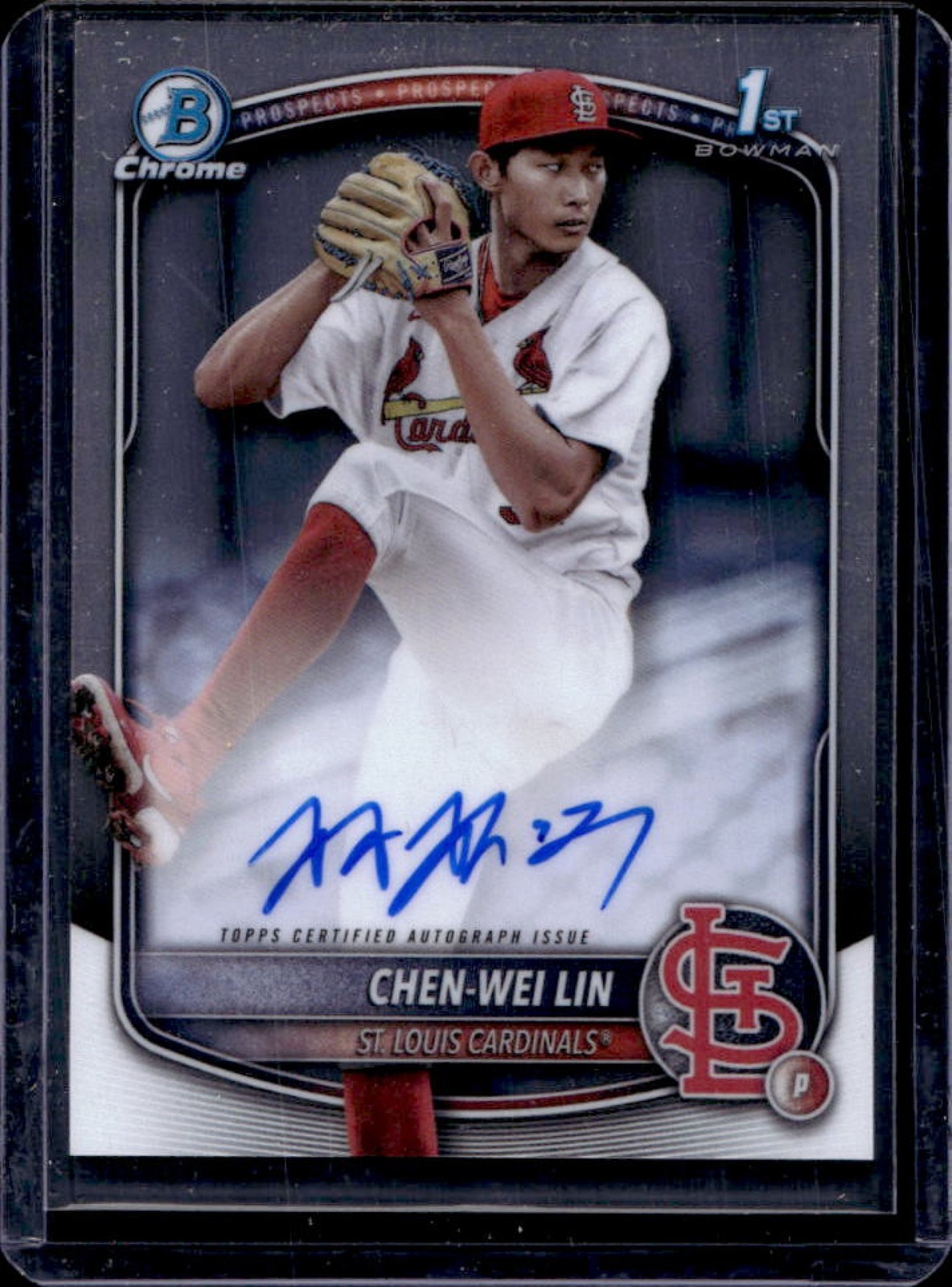 2025 Bowman Chen-Wei Lin Chrome Auto 1st #CPA-CL Cardinals