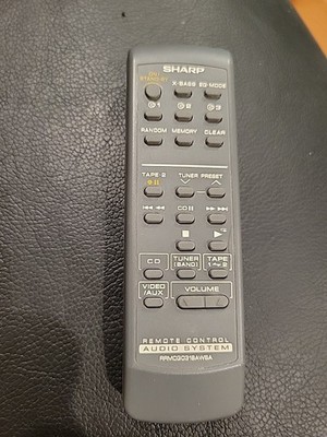 SHARP Audio System REMOTE CONTROL Model # RRMCG0318AWSA Tested