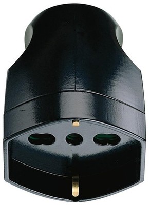 Vimar Universalsteckdose 2P+E 16A axial schwarz - 00225