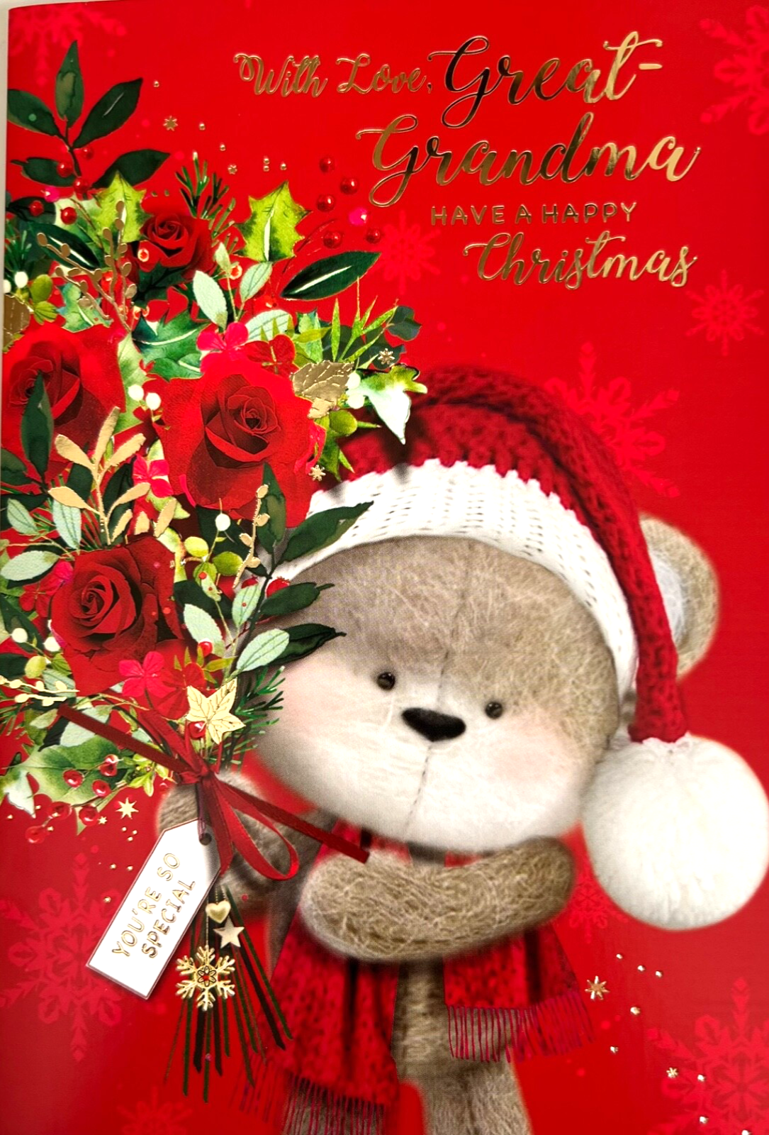 Christmas card with love Great-Grandma Xmas lovely words XSE30340