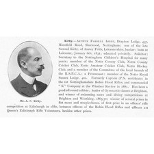 Arthur Forsell Kirby of Mansfield Road, Nottingham Antique Print 1901