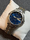 Vintage Lorus Men Watch by Seiko 100ft WR,Day/Date,Silver Tone,Blue Dial