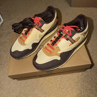 Nike Air Max 1 Travis Scott Cactus Jack Baroque Brown Size 8 w/ Damaged Box