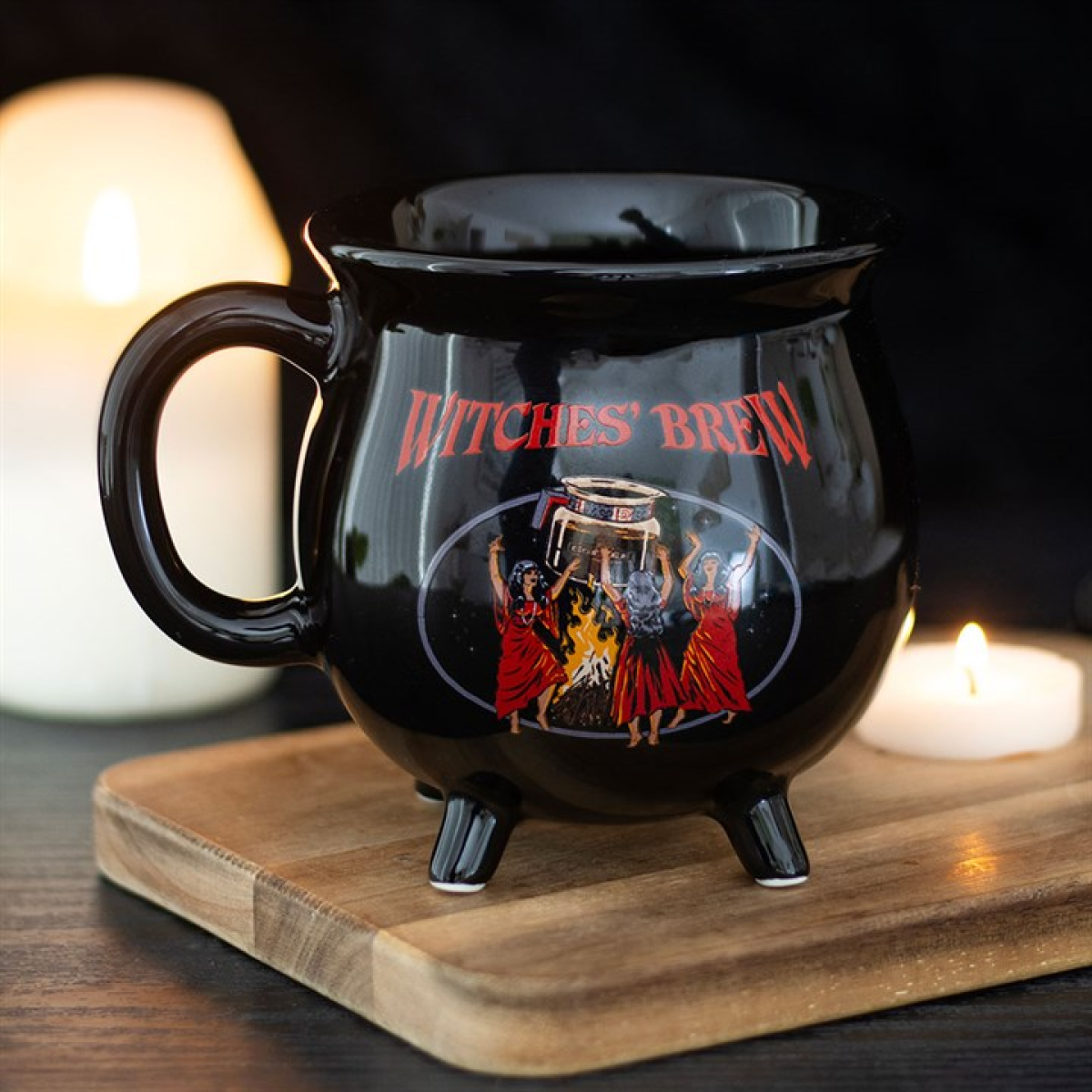 Witches' Brew Cauldron Shaped Mug by Steven Rhodes. Gothic Ceramic Mug