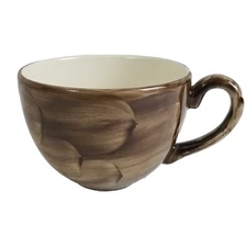 New Steelite International England Breakfast Cups, Peppercorn 16oz, Hand Painted