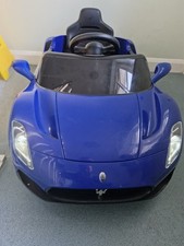 A Blue Childrens Car Ride  Toy with Lights and Sounds for Kids Ages 3-5 Fun .