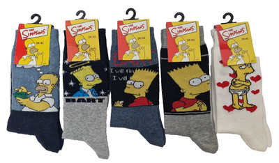 The Simsons Crew Socken 5er Packung Gr.39-42, Neu !!