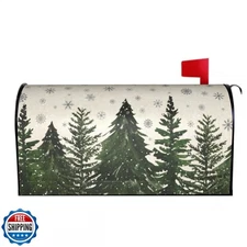 Lvhompro Christmas Tree Mailbox Cover 21" X 18" Winter Snowflake 
